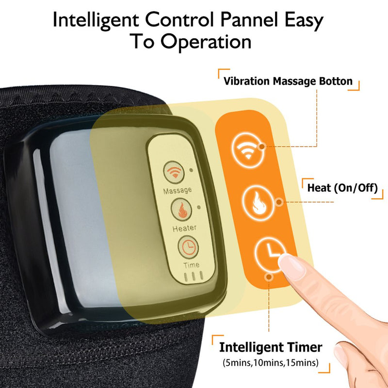 Shoulder Elbow Knee Massager Hot Compress Vibration Rechargeable Heating Kneepad Massage Physiotherapy Instrument