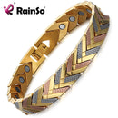 Rainso Health Care Magnetic Bracelet For Women Stainless Steel Bio Energy Bangle Bracelets Viking On Hand Fashion Girl Jewelry