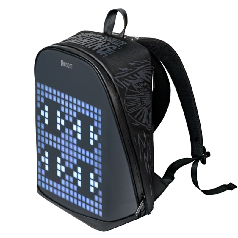 LED-Bildschirm Dynamischer intelligenter Rucksack Walking Advertising Light Bag Wireless APP Control Outdoor Rucksäcke Mochila Männer Frauen