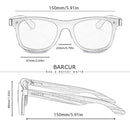 BARCUR Fashion Wooden Sunglasses Men Bamboo Temple Sun Glasses Women Wood Glasses Oculos de sol masculino