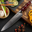 GRANDSHARP 67 Layers Japanese Damascus Knife Damascus Chef Knife 8 Inch VG-10 Blade Damascus Kitchen Knives Pakka Handle PRO NEW