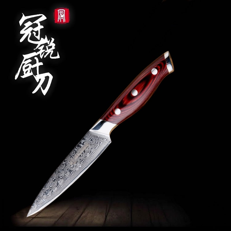 Cuchillo de cocina de Damasco vg10, cuchillos de cocina japoneses de Damasco Chef Santoku, el mejor regalo, herramientas de cocina, marca Grandsharp de alta calidad