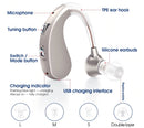 202S Hearing Aid Rechargeable Digital Sound Amplifier Air Conduction Wireless Headphones for Deaf Elderly Ear Care Hearing Aids