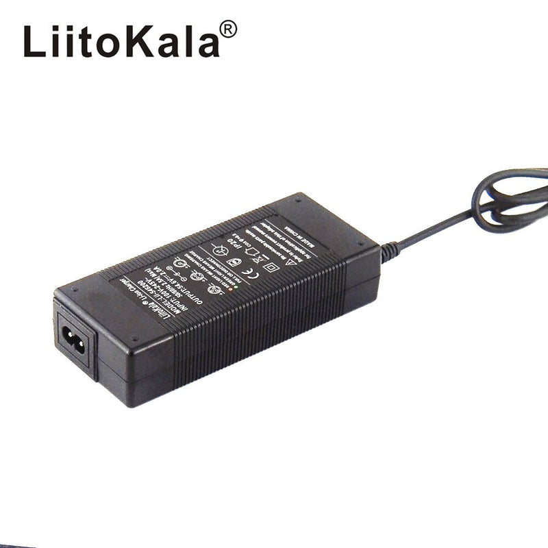 LiitoKala 48V 2A Ladegerät 13S 18650 Akku Ladegerät 54,6V 2A Konstantstrom Konstantdruck ist voll von Selbststopp