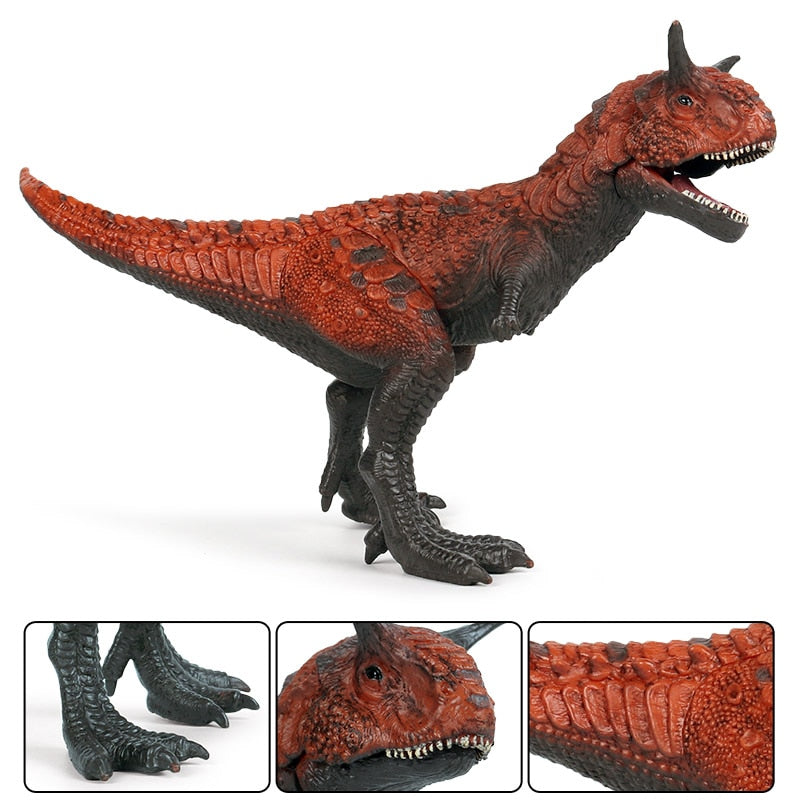 Oenux New Jurassic Dinosaur Carnivorous Carnotaurus Action Figure T-Rex PVC High Quality Collection Model Toys For Kids Gift