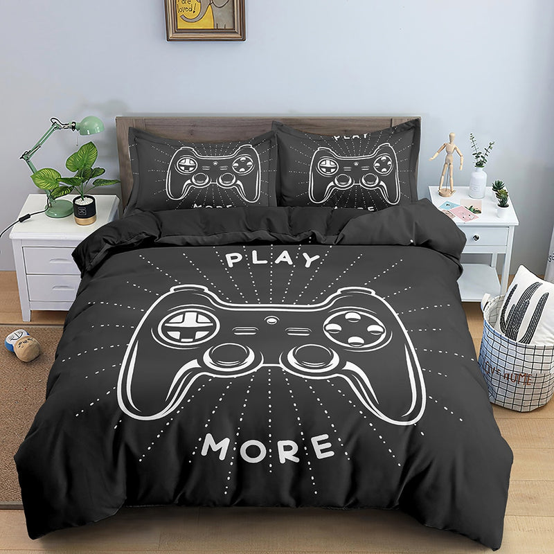 Video Game Bed Sets for Boys Gamer Comforter Gaming Themed Bedroom Decor Game Bedding Set Home Textile