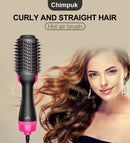 Hair dryer brush 2 in 1 one step, hot air rule brush to smooth or curl hair in one pass, hairdryer comb, Curler, comb, electric air dryer brush, free shipping Spain