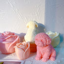 Lindo perro vela molde Animal osito cachorros cera de soja molde de silicona cachorro perro amante decoración del hogar