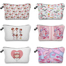 Cartoon Ladies Nurse Printed Cosmetic Bags Foldable High Capacity Women Makeup Bag Eco Reusable Storage Bag Chic Pencil Case