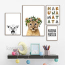 Baby Lion Print Wildlife Animal Black White Photography Poster Kids Quote Scandinavian Art Canvas Painting Home Decor