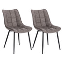 WOLTU 2PCs/set Dining Chairs Faux Leather/Fabric/Velvet/Linen Kitchen Chair Upholstered Seat Stable Metal Legs Kitchen Furniture
