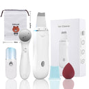 Ultrasonic Skin Scrubber Pore Cleaner 2+4 Kit Facial Ion Shovel Deep Face Cleaning Sonic Peeling Device Kit Blackhead Remover