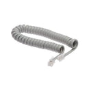 High-quality coiled telephone handset cord with excellent retracting properties
