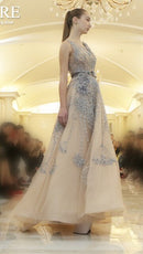 Jusere Real Photos Shinning Luxury Beading A line Evening Dresses Runway Exquisite Embellishment Newest Fashion Gowns
