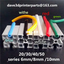 1 metro 20/30/40/50 serie 6mm/8mm/10mm sello plano para perfil de aluminio 2020 cubierta de ranura suave/soporte de Panel máquina de haz en C