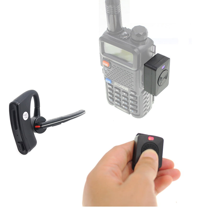 Walkie talkie manos libres Bluetooth PTT auricular inalámbrico para BaoFeng UV-82 UV-5R 888S Radio bidireccional Moto Bike