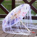 Paraguas de encaje de tela de seda, disfraz de mujer, accesorios de fotografía, paraguas con borlas, paraguas de papel de aceite clásico chino de hilo, sombrilla