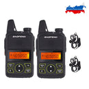 2 teile/los BAOFENG T1 MINI Funkgerät BF-T1 Walkie Talkie UHF 400-470 mhz 20CH Tragbarer Schinken FM CB Radio Handheld Transceiver
