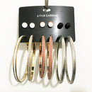 Gothletic 6 Paris Hoop Earrings Pack Fashion Jewelry Gift
