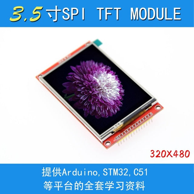 3,5-Zoll-TFT-LCD-Modul mit Touchpanel ILI9488-Treiber 320x480 SPI-Port Serielle Schnittstelle (9 IO) Touch ic XPT2046 für ard stm32