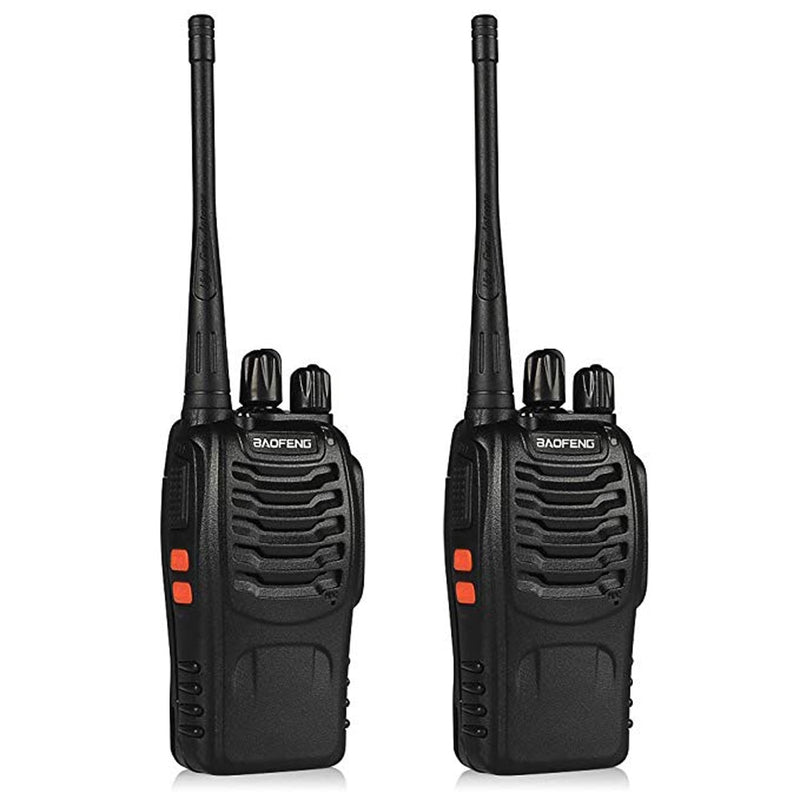 2 Stück Baofeng bf-888s tragbares Walkie Talkie 16CH bf 888s Funkgerät UHF 400–470 MHz 2 Stück Jagd-Transceiver mit Kopfhörer