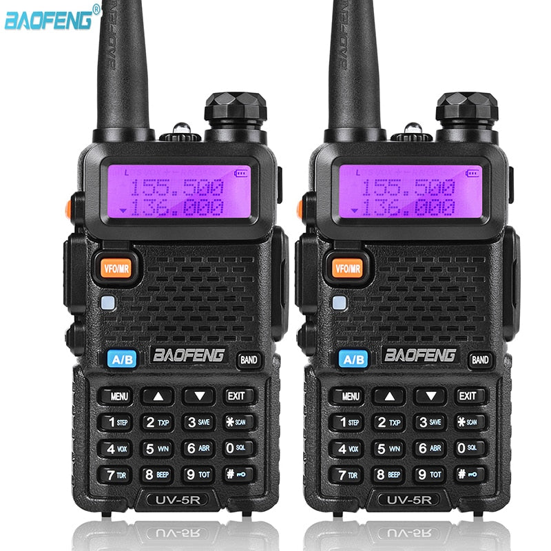 2PCS Hot Portable Radio Baofeng UV-5R two way radio Walkie Talkie pofung 5W vhf uhf dual band baofeng uv 5r