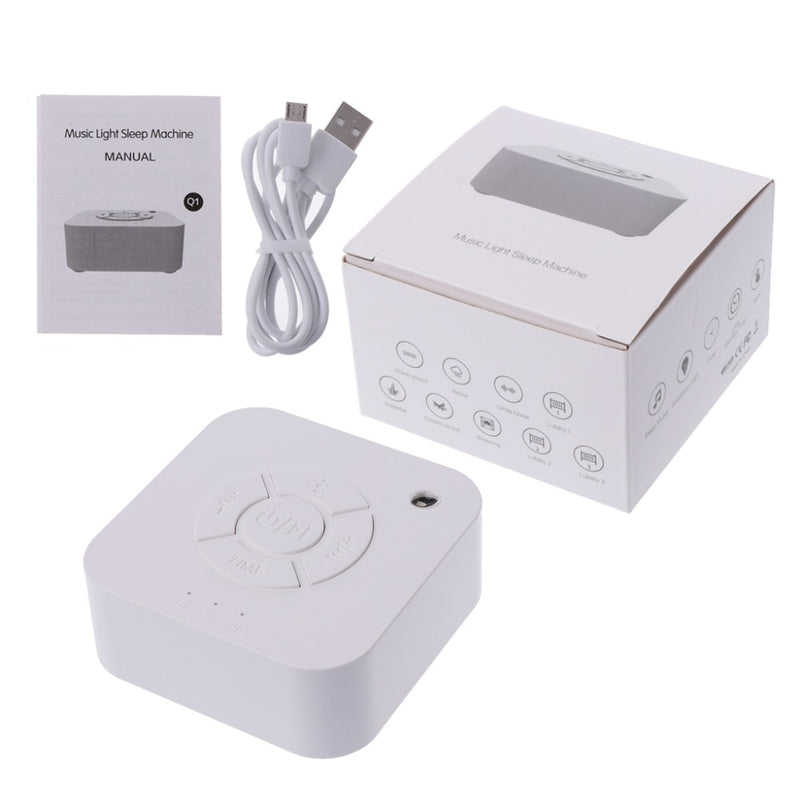 White Noise Machine Wiederaufladbare USB-Schlaf-Sound-Maschine mit zeitgesteuerter Abschaltung zum Schlafen und Entspannen für Büroreisen von Babys und Erwachsenen