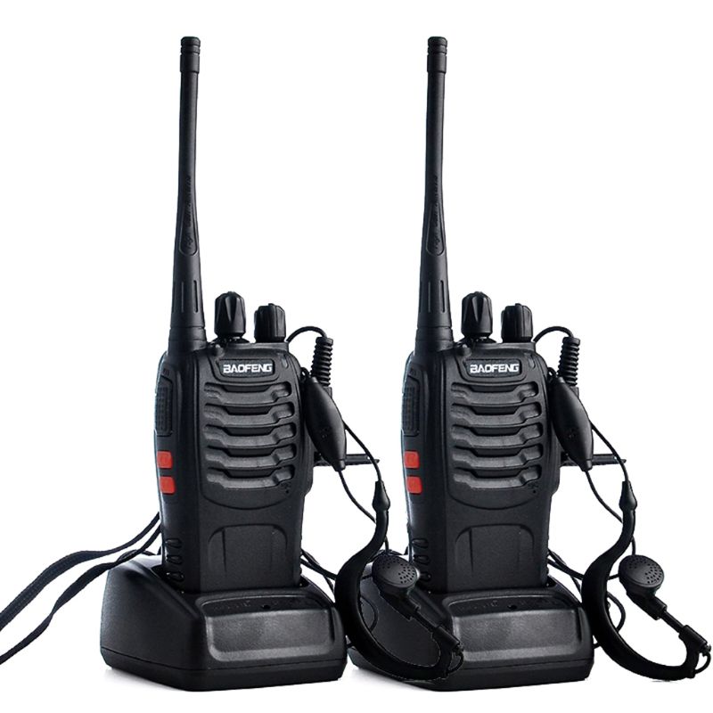 2 unids/lote BAOFENG BF-888S Walkie talkie UHF Radio bidireccional Baofeng 888s UHF 400-470MHz 16CH transceptor portátil con X6HA
