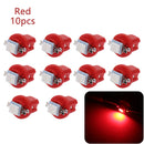 10Pcs LED Light Car Gauge Speed Dash Bulb Dashboard instrument Light Wedge Interior Lamp B8.5D 509T B8.5 5050 Led 1 SMD T5 Lamp