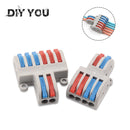 5/10pcs/Lot SPL-42/62 Mini Fast Wire Connector Universal Wiring Cable Connector Push-in Conductor Terminal Block DIY YOU