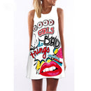 ECOBROS 2020 New Women Summer Dress casual sleeveless Loose floral print mini dresses plus size woman clothing dress vestidos