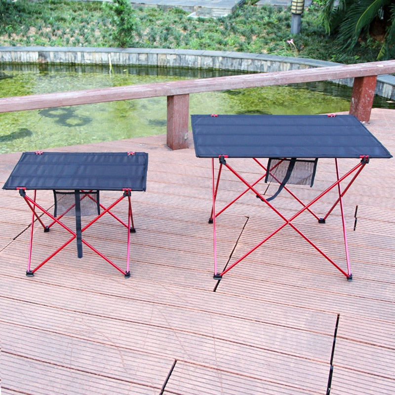 Outdoor Table Portable Foldable Camping Furniture Computer Tables Picnic Size S L 6061 Al Light Color Anti Slip Folding Desk