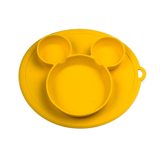 Kids Bowl Plates baby feeding silicone plate children's integrated baby silica gel dishes