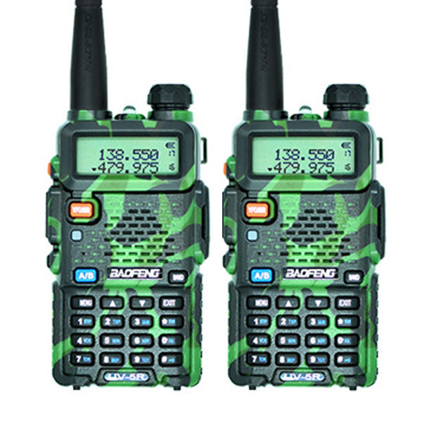 2 Stück Baofeng UV-5R Walkie Talkie UV5R CB Radio Station 5W 128CH VHF UHF Dualband UV 5R Funkgerät für die Jagd von Amateurfunkgeräten