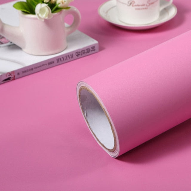 Neue einfarbige selbstklebende Vinyltapete Wohnzimmer Küchenschrank Möbel Aufkleber PVC wasserdichtes Marmor Kontaktpapier