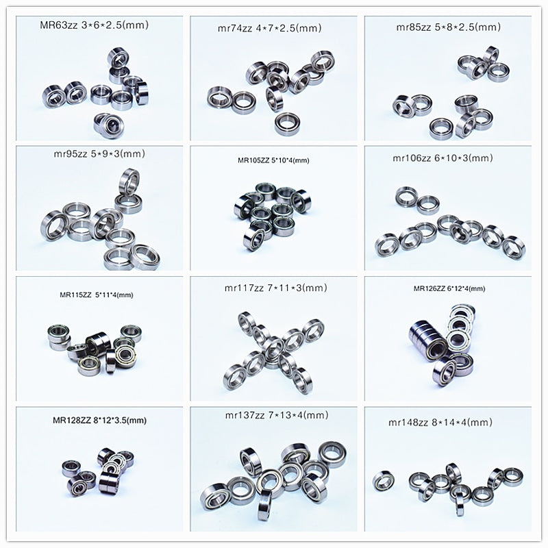 Metal Seal Miniature bearing Multiple sizes 10piece free shipping Bearing MR63 MR74 MR85 MR95-105-106-115-117-126-128-137-148