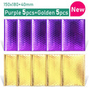 Gold/Rose Gold/Laser Silver/Dark Red/Purple/Rose Red Aluminum Foil Bubble Mailer CD/Eyelash Packaging Shipping Padded Envelopes