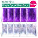 Gold/Rose Gold/Laser Silver/Dark Red/Purple/Rose Red Aluminum Foil Bubble Mailer CD/Eyelash Packaging Shipping Padded Envelopes