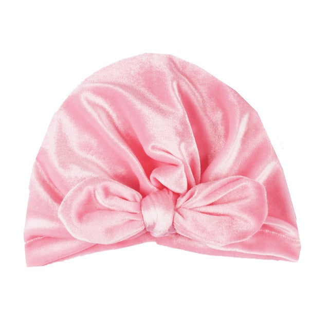 Cute Cotton Blend Baby Turban Hat Newborn Beanie Caps Kids Girls Headwear Infant Toddler Shower Hat Birthday Gift Photo Props