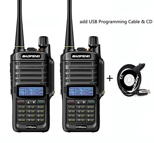 2pcs high Power 10w Baofeng UV-9R plus Waterproof walkie talkie two way radio ham radio cb radio comunicador рация