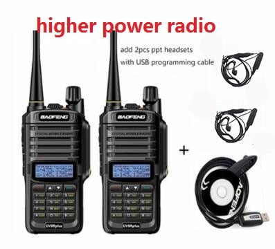 2pcs High Power 10w Baofeng UV-9R plus wasserdichtes Walkie-Talkie-Funkgerät Amateurfunk cb-Radio Comunicador рация