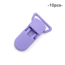 LOFCA 10pcs Baby Pacifier Clips Solid Plastic Pacifier Clips Soother Holder Infant Pacifier Nipples Holder Multi Color Clamp Toy