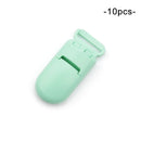 LOFCA 10pcs Baby Pacifier Clips Solid Plastic Pacifier Clips Soother Holder Infant Pacifier Nipples Holder Multi Color Clamp Toy