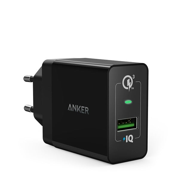 Quick Charge 3.0, Anker 18W USB Wall Charger UK/EU Plug (Quick Charge 2.0 Compatible) PowerPort+ 1 for iPhone iPad LG HTC etc