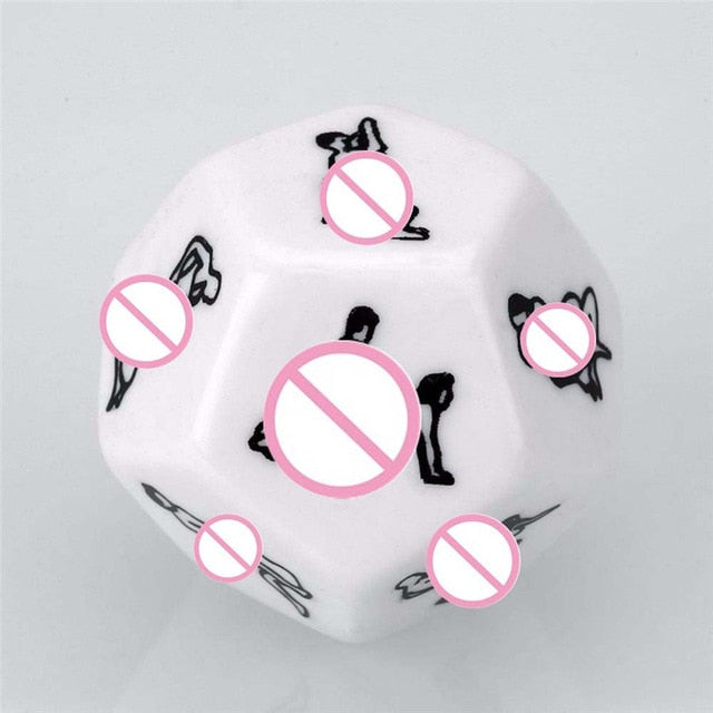 BDSM Sex Toys Glow Love Dice 12-Sides Acrylic Freaky Dice Erotic Cube with Poses for Adults Women Couples Sex Games