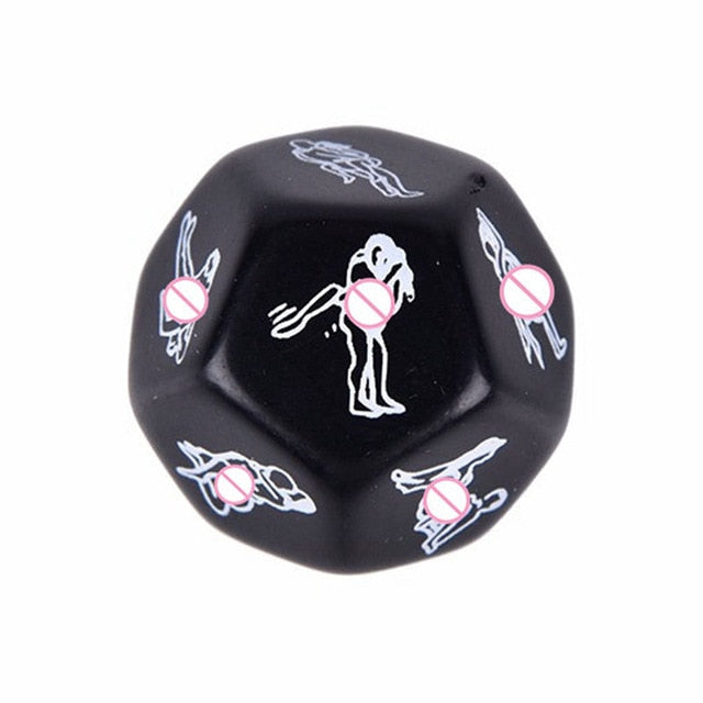 BDSM Sex Toys Glow Love Dice 12-Sides Acrylic Freaky Dice Erotic Cube with Poses for Adults Women Couples Sex Games
