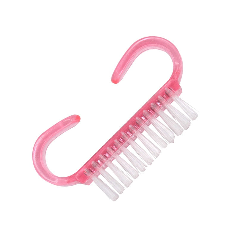 1pcs Plastic Manicure Pedicure Brush Nail Cleaning Tools Soft Remove Dust Makeup Brushes Nail Care Accessories