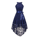 New Bridesmaid fashion new neck lace pendant tail dress banquet dress girl's beauty graduation ceremony presided dress vestidos