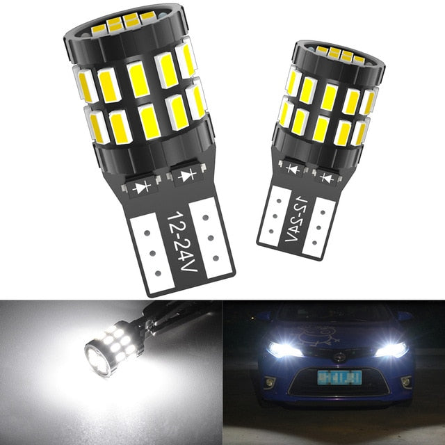2 uds W5W T10 bombillas LED Canbus para luces de posición de estacionamiento de coche luz Interior para BMW VW Mercedes Audi A3 8P A4 6B BMW E60 E90