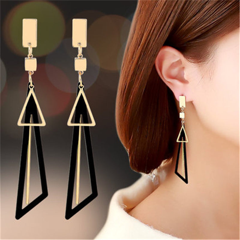 2020 Korean Lange Erklärung Geometrische Dreieck Quaste Baumeln Ohrringe Für Frauen Ohrringe Modeschmuck Oorbellen Brincos